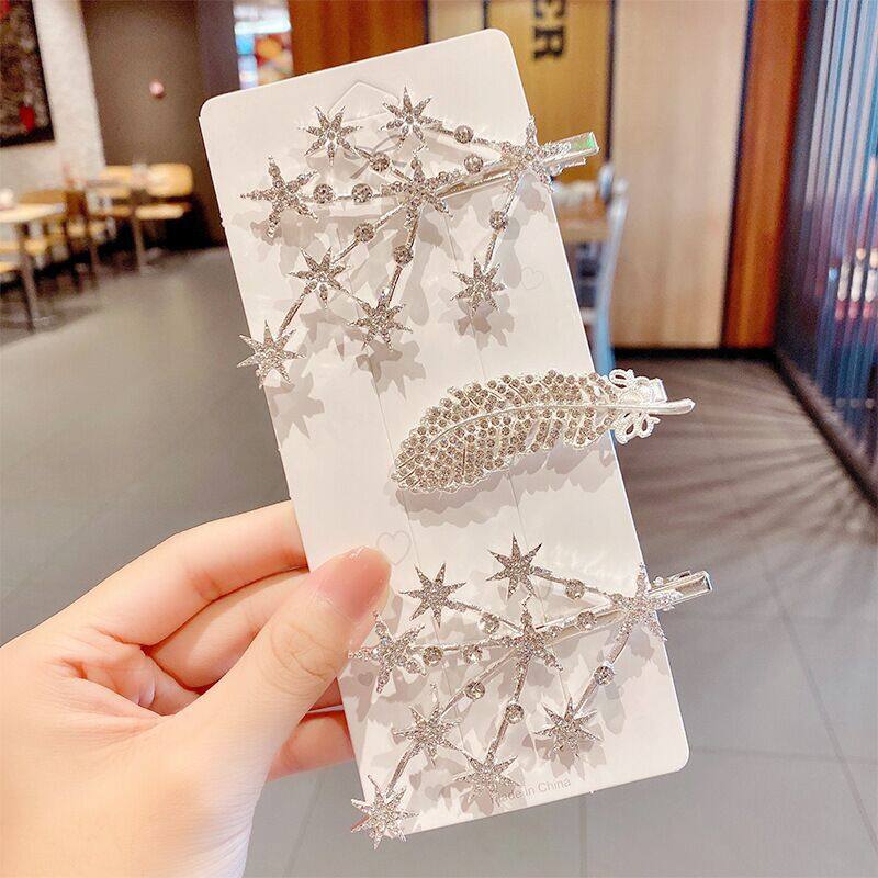 Shiny Star women hair clips leaves design headwear chic hair accessories