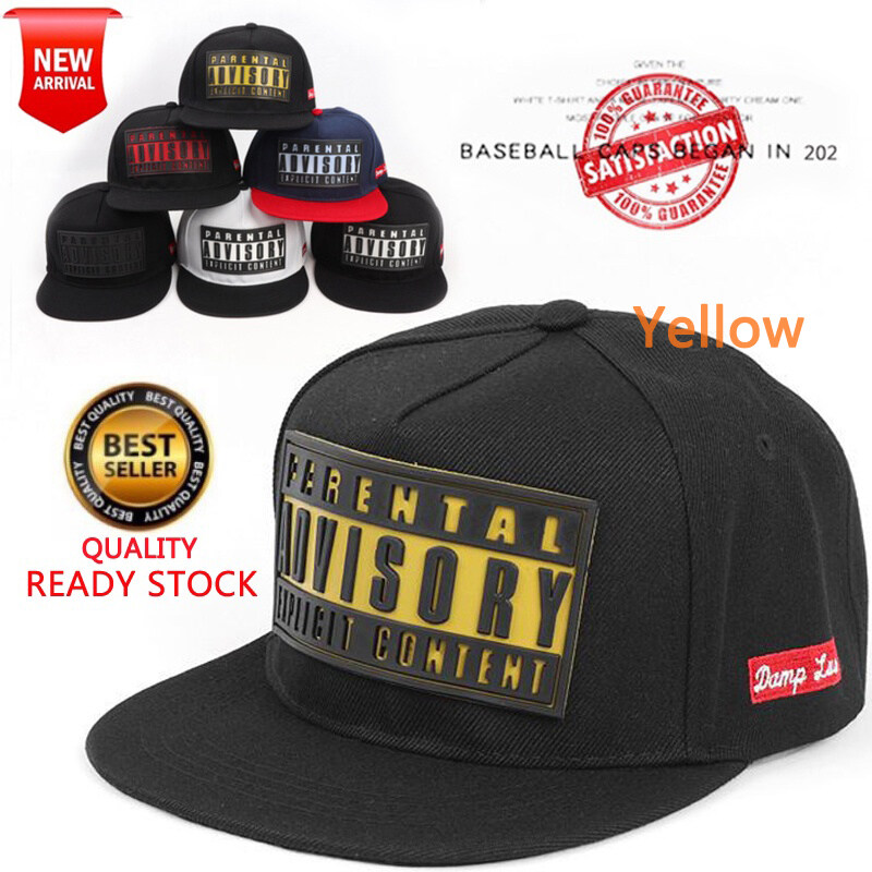 READY STOCK sumbrero Caps Parental Advisory Explicit Content Embroidery Snapback cap for man and cap for women