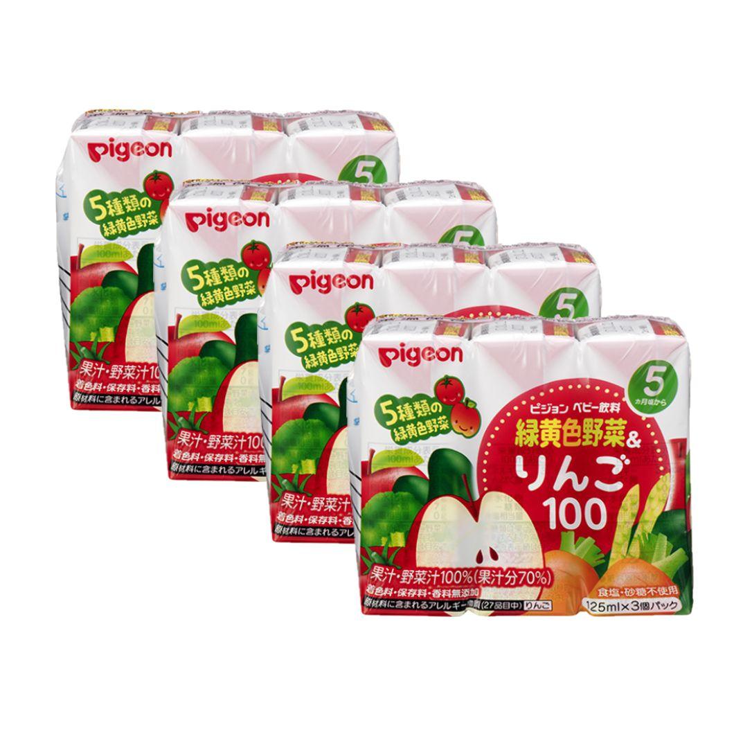 Pigeon Japan Baby Juice Drinks 125ml x 3 x 4 - Vegetables Apple (Best Before 2026.07)