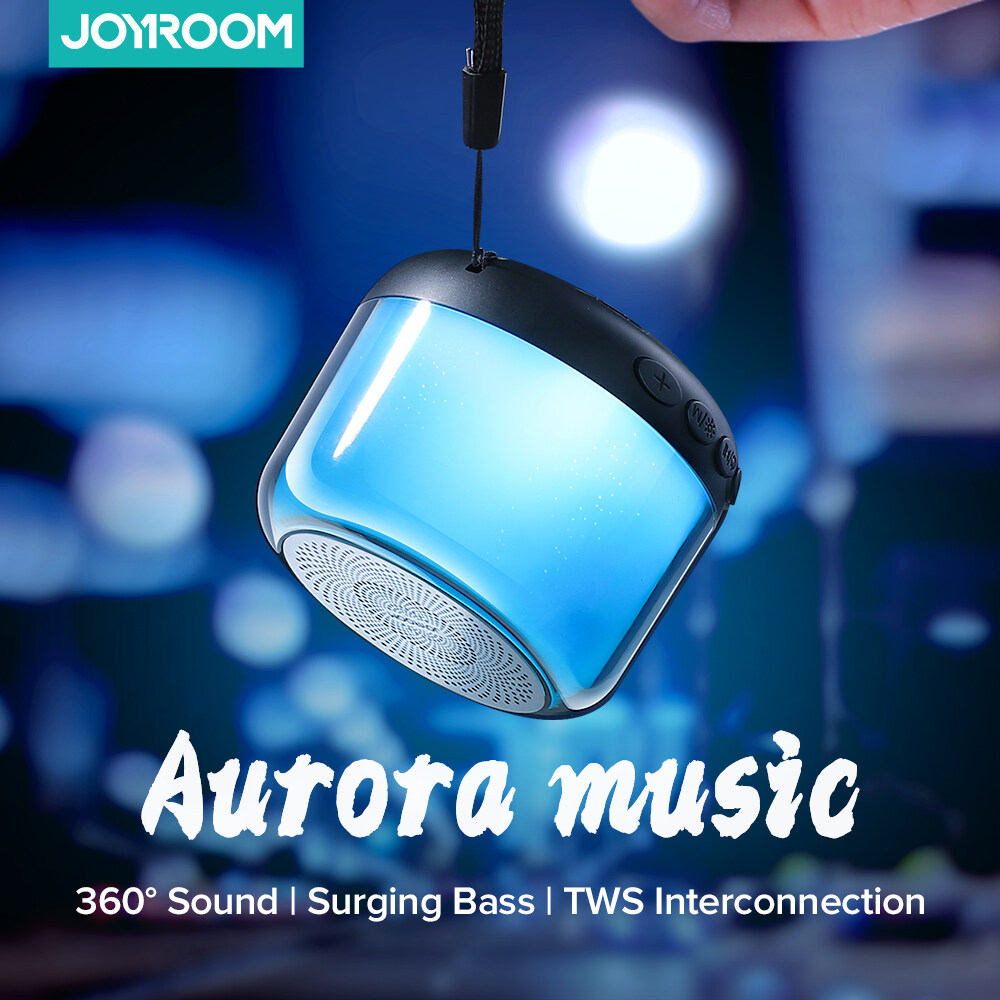 Joyroom Mini Speaker Bluetooth LED Light Bluetooth Speaker Wireless 3D Stereo Home Teather Sound Portable Bluetooth Speaker