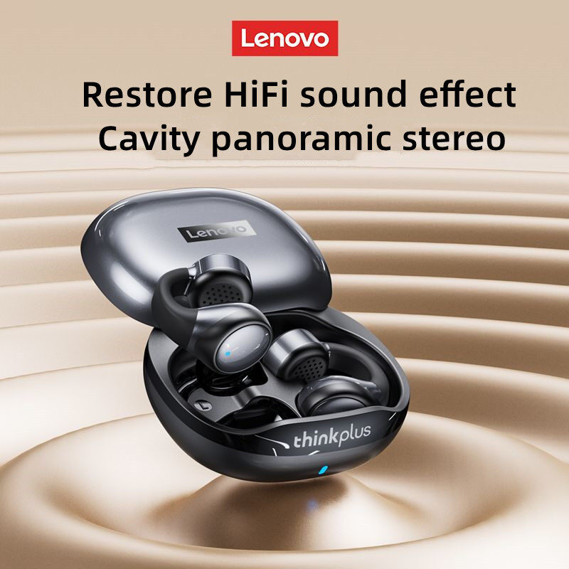 Lenovo X20 TWS Wireless Earphones Bluetooth 5.2 Earpbuds Smart Noise Canceling Mini Clip Headset for phone Realme Xiaomi Samsung Vivo Oppo Huawei [Free Type-C Cable]