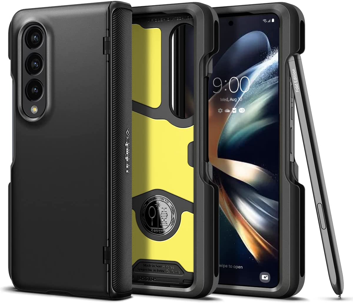 Spigen Galaxy Z Fold 4 Case Slim Armor Pro Pen Edition with Built-in S-Pen Holder Samsung Casing Slim Protection