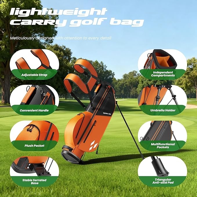 5/6/7 Pieces Kids Golf Clubs Set - Youth Golf Clubs Junior Set Ages 3-14 Includes Stand Bag, 1# Driver, 5# Hybrid, 7#, PW# Irons and Putter Right Hand for Boys Girls