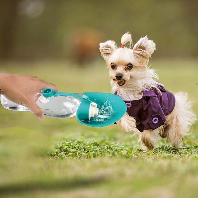 Dog Water Bottle for Walking, Pet Water Dispenser Feeder Container Portable with Drinking Cup Bowl Outdoor Hiking, Travel for Puppy, Cats, Hamsters, Rabbits and Other Small Animals 20 OZ